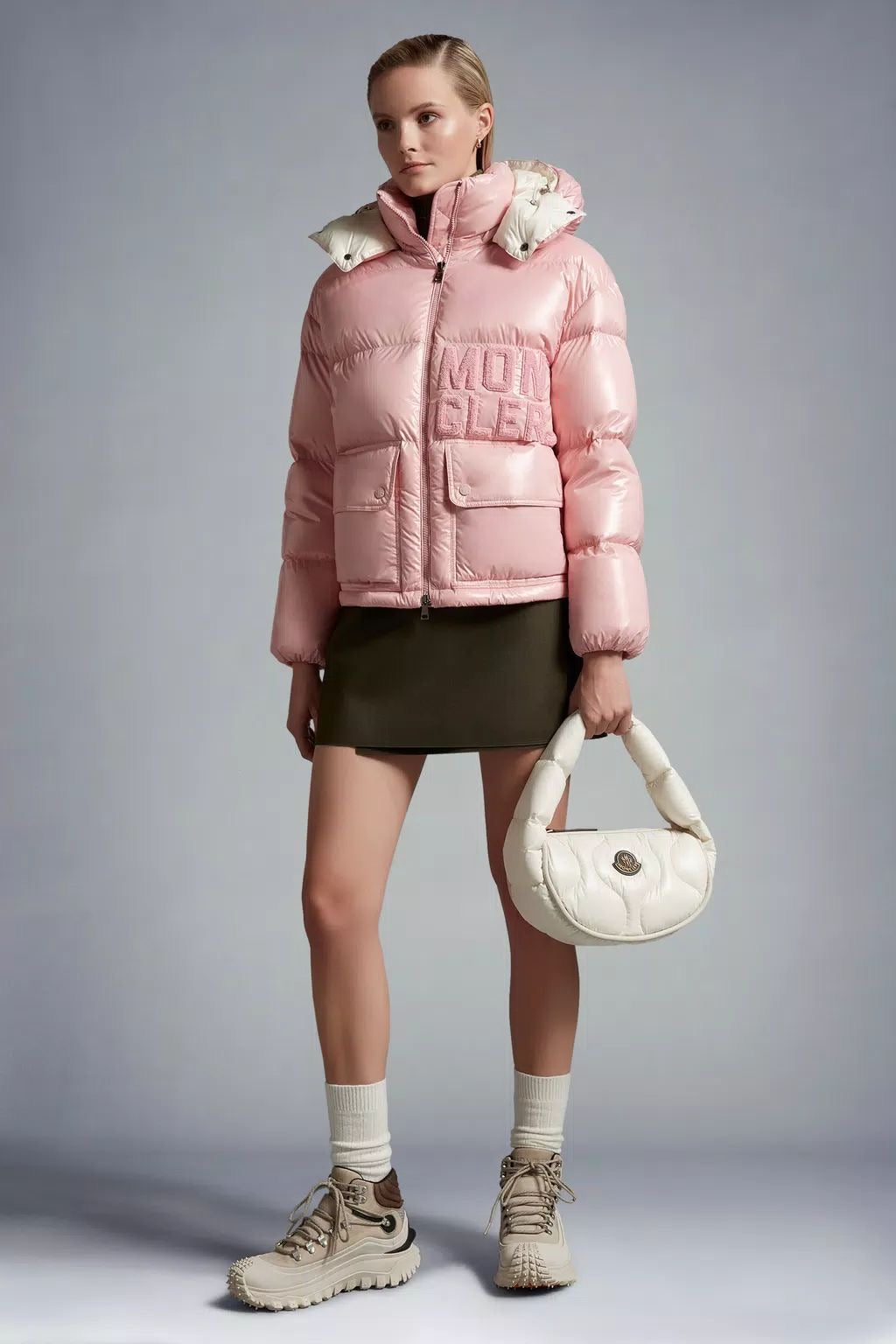 M_NCLER BABY PINK COAT