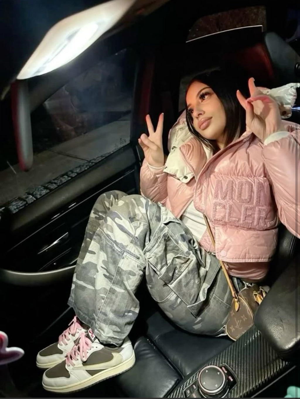 M_NCLER BABY PINK COAT